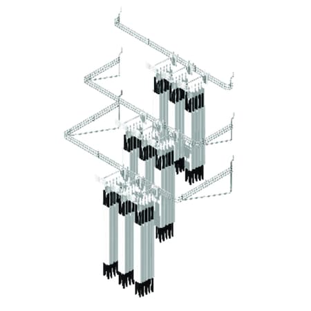 Southern Imperial 1 in. H X 22 in. W X 9 in. D Silver Metal Waterfall Peg Organizer Rack ROR-24-9